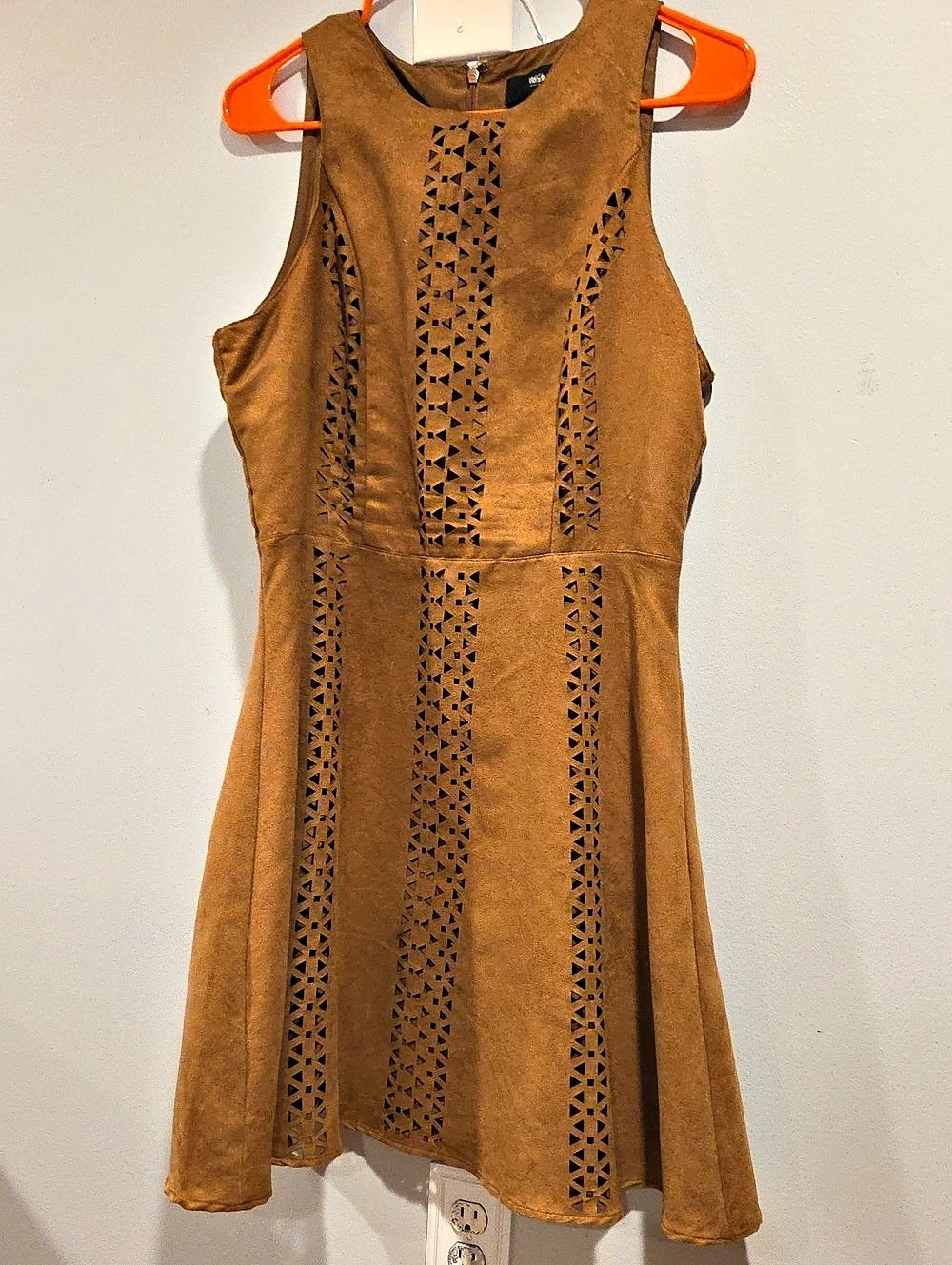 39. Mossimo Geometric Cutout Mini Dress in Brown Size Medium Like New